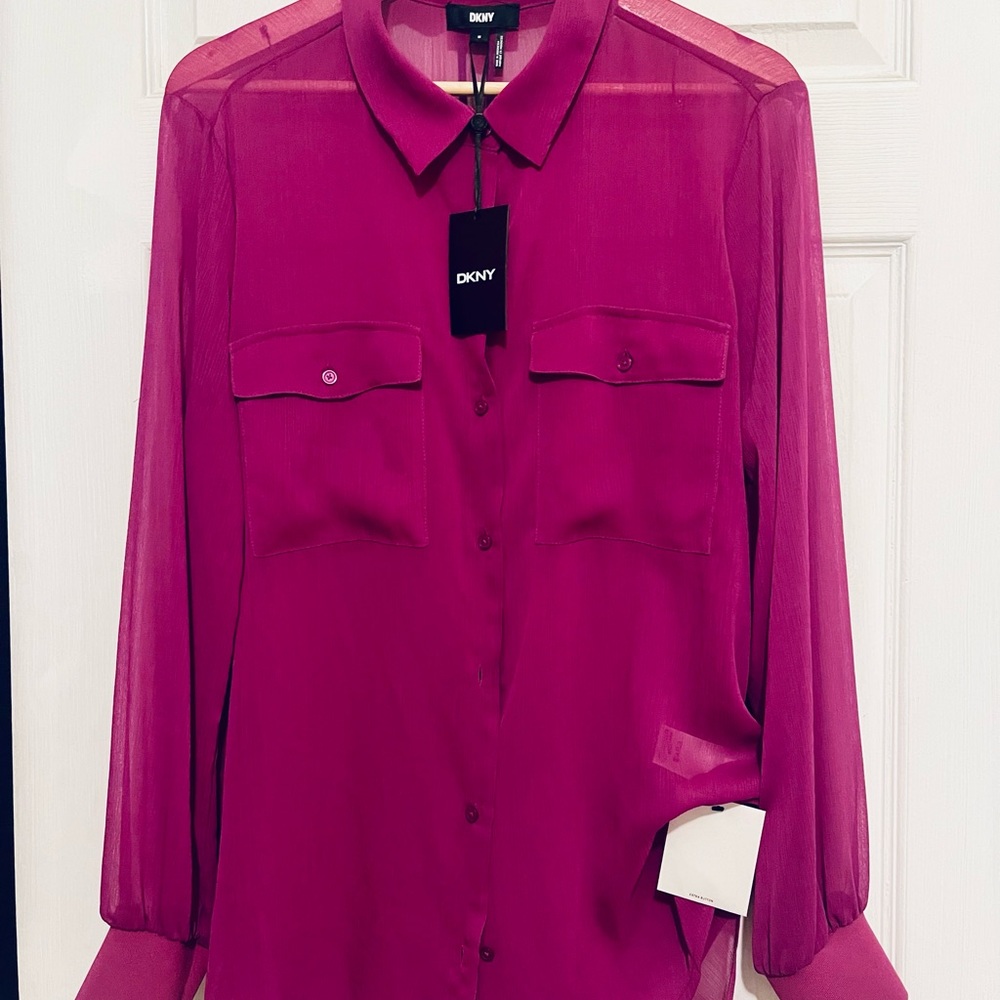 DKNY Shirt tunic, silk beautiful!